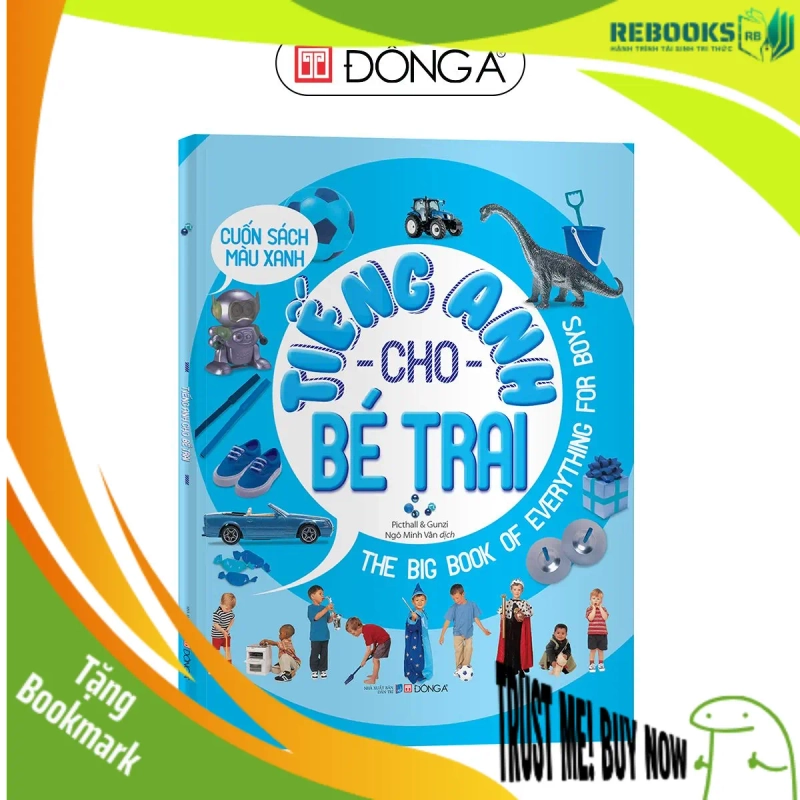 (TẶNG BOOKMARK) Tiếng Anh cho bé trai - Cuốn sách màu xanh - 150 Sách thiếu nhi 953711
