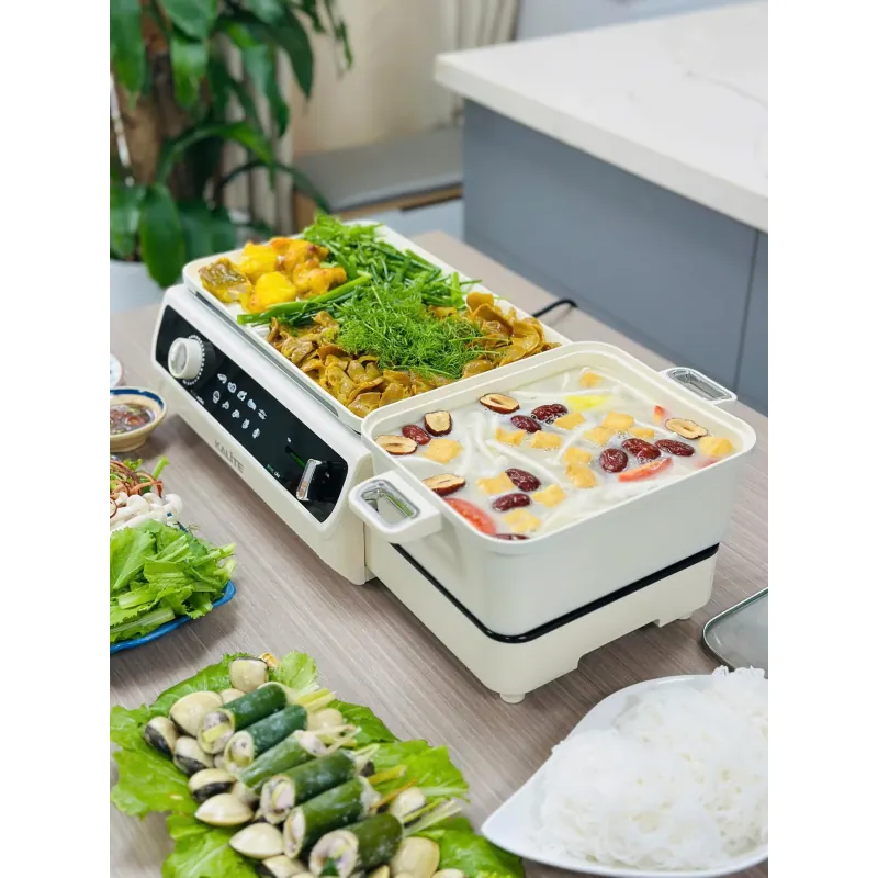 Nồi lẩu nướng 2in1 KALITE KLG555, công suất 2200W, chống dính ceramic 792908