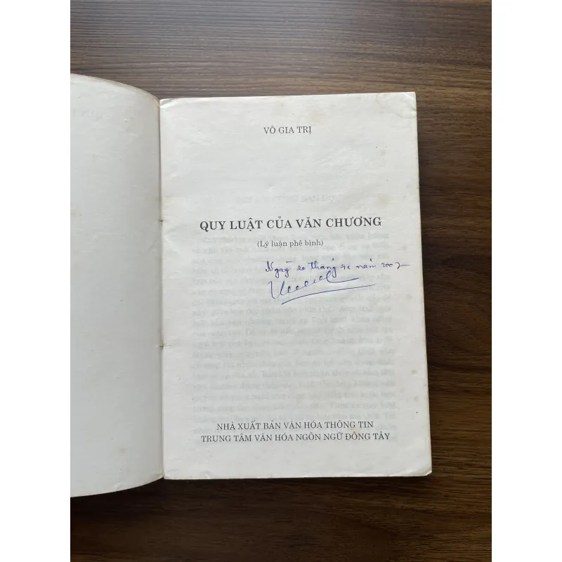 Quy luật của văn chương - Võ Gia Trị 995153