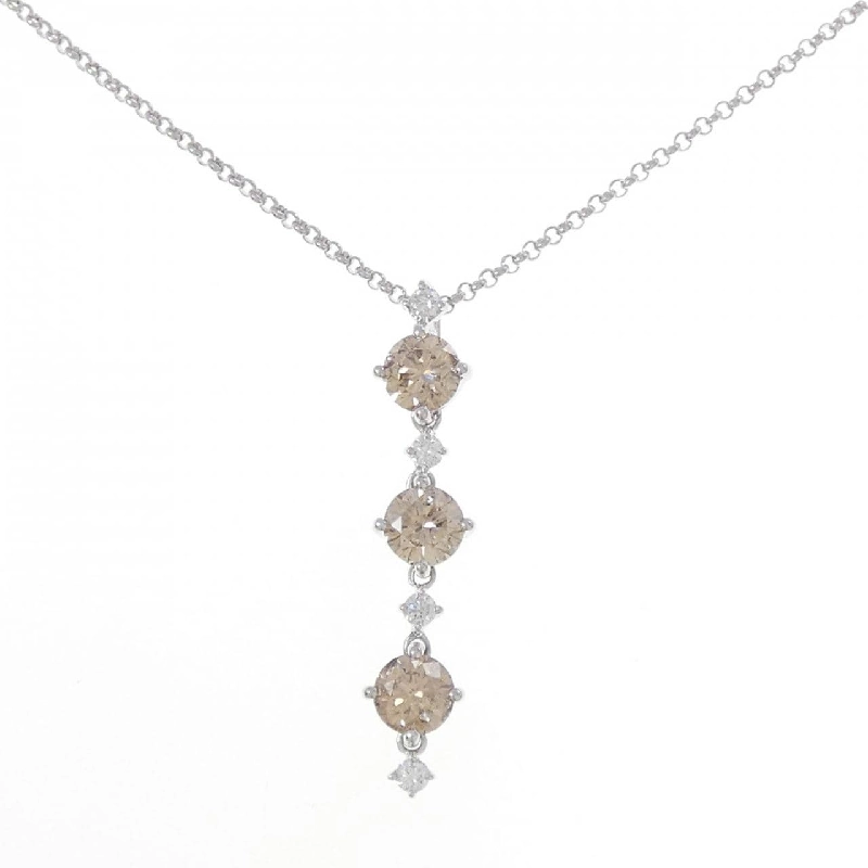 K18WG Dây chuyền kim cương 2.22CT - Hàng hiệu Chính hãng 858097