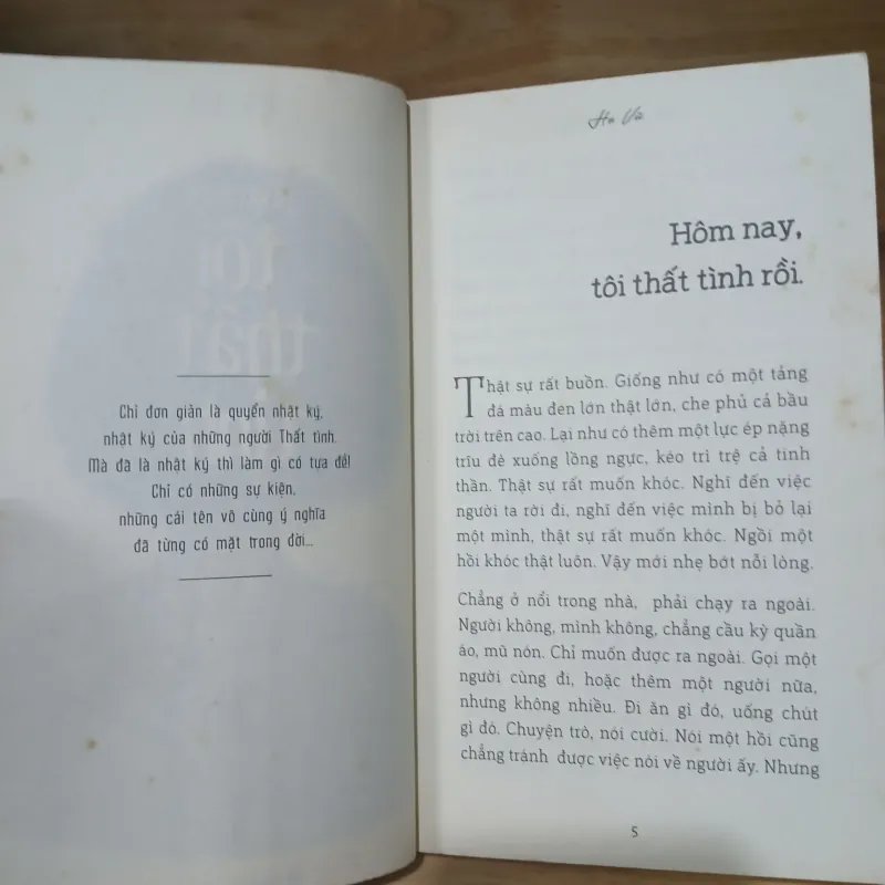 Hôm Nay Tôi Thất Tình - Hạ Vũ 783143