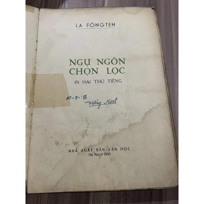 Ngụ ngôn La Fontaine - song ngữ - nhiều người dịch- minh hoạ 697140