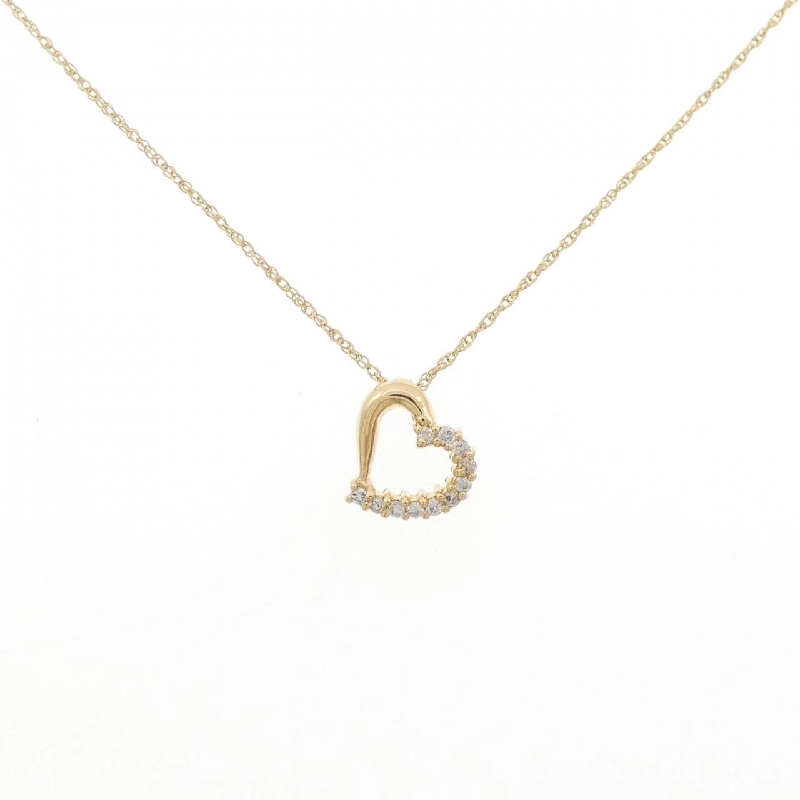 K18YG/750YG Dây chuyền trái tim kim cương 0.08CT - Hàng hiệu Chính hãng 860036