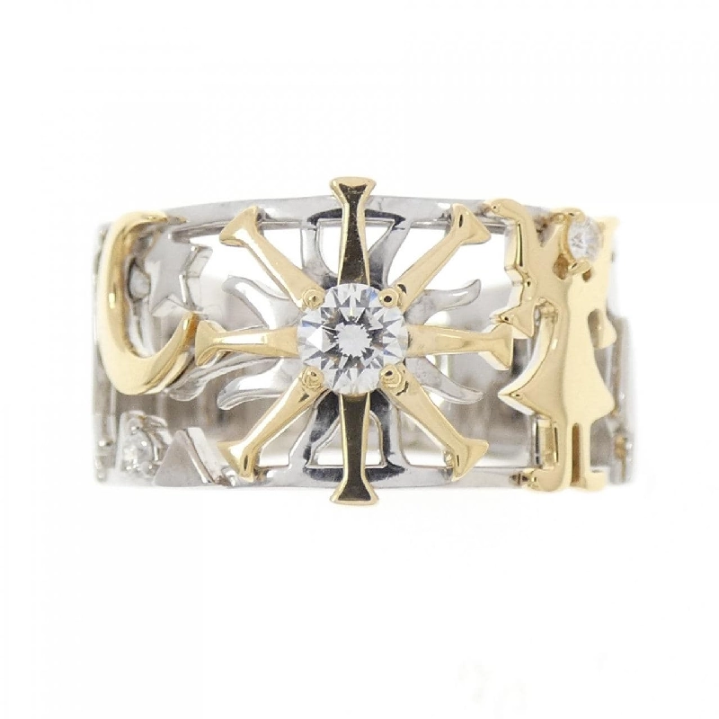 Nhẫn kim cương K18WG/K18YG 0.16CT 668957