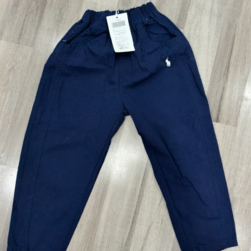 🤴Bé trai 5-6y dưới 22kg Combo Áo Polo giả sơ mi caro + Quần dài xanh navy  956991