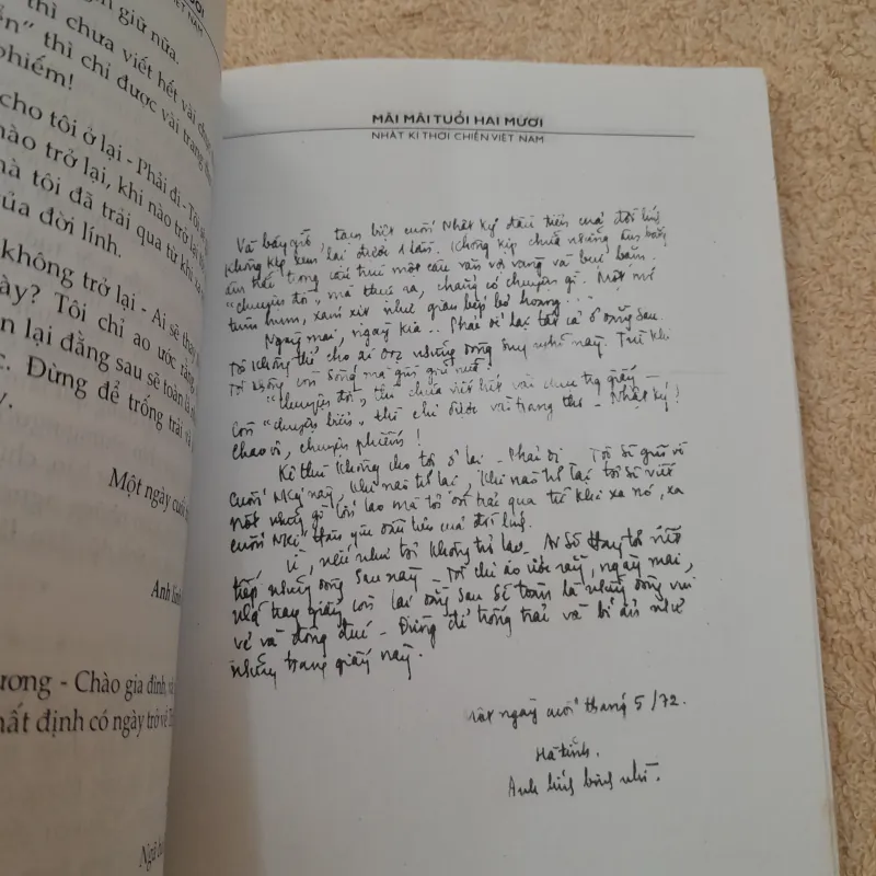 MÃI MÃI TUỔI HAI MƯƠI. NK liệt sỹ NGUYỄN VĂN THẠC. Biên soạn Đặng V. Hưng. In 2005 747893