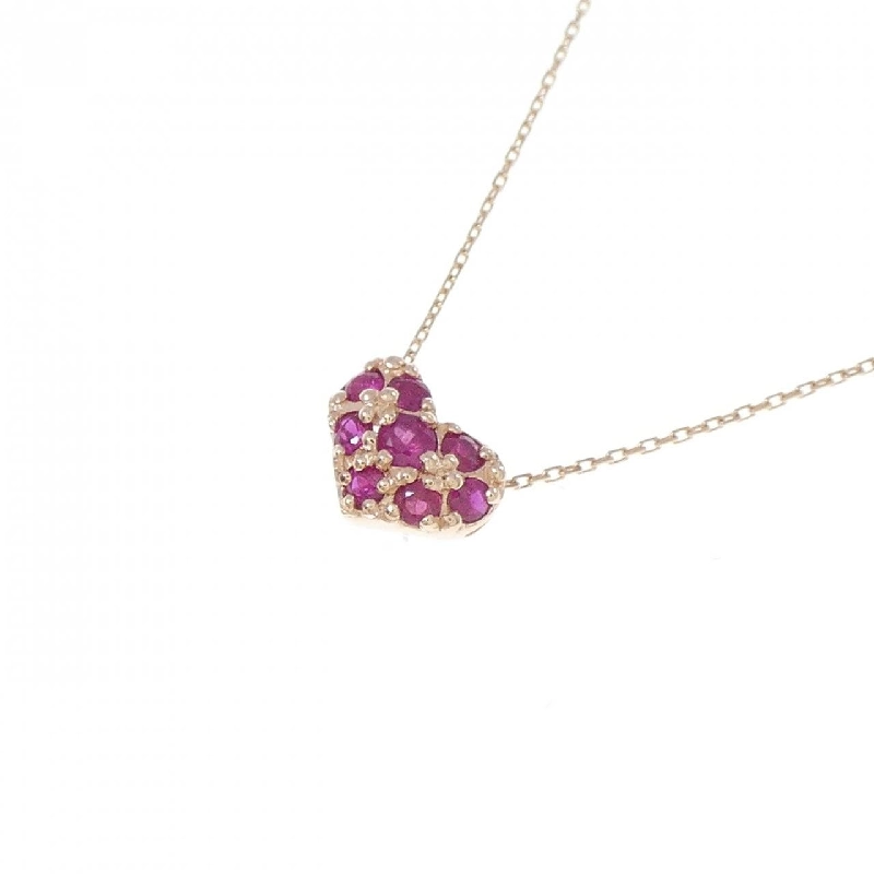 K10PG Ruby Heart Necklace - Hàng hiệu Chính hãng 856547