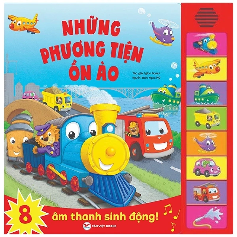 Sách Âm Thanh - 8 Âm Thanh Sinh Động - Những Phương Tiện Ồn Ào - Igloo Books 285681