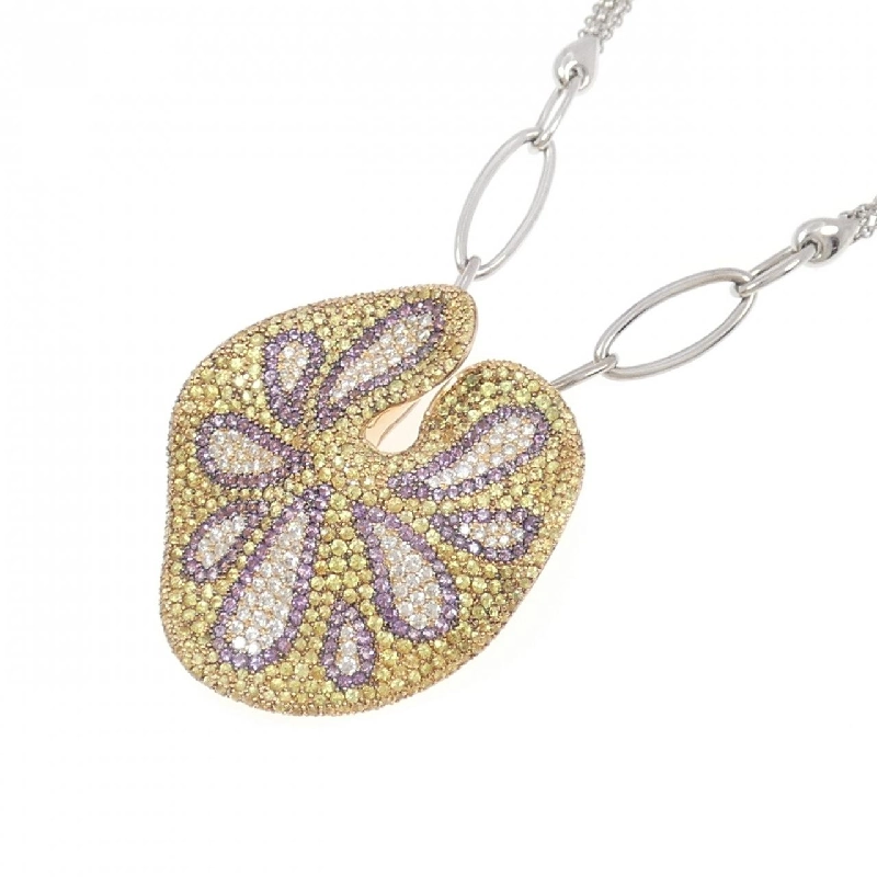 K18 Ba màu Đá quý Dây chuyền - Hàng hiệu Chính hãng 858533