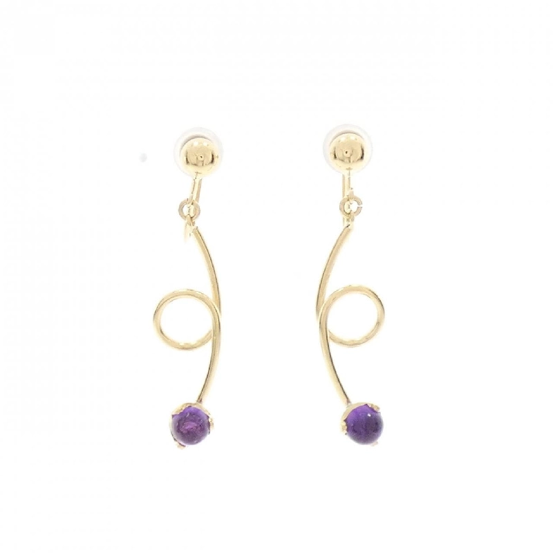 K18YG Amethyst Bông tai - Hàng hiệu Chính hãng 872171