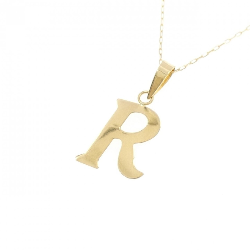 K18YG Chữ cái R Dây chuyền - Hàng hiệu Chính hãng 863328