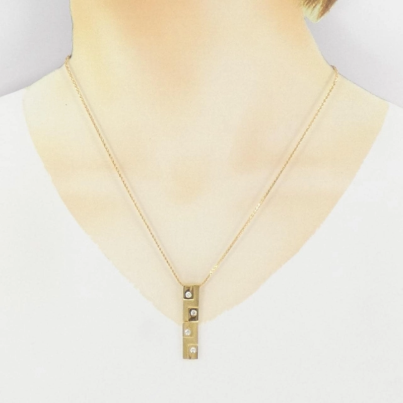 K18YG Dây chuyền kim cương 0.32CT - Hàng hiệu Chính hãng 860932