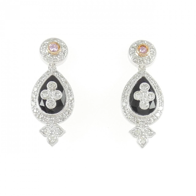 K18WG/K18PG Bông tai đá màu - Hàng hiệu Authentic 867851