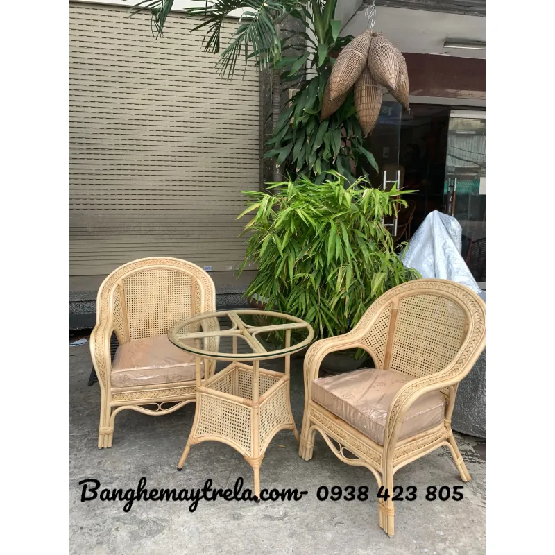 Ghế mây lưng mắt cáo 557102