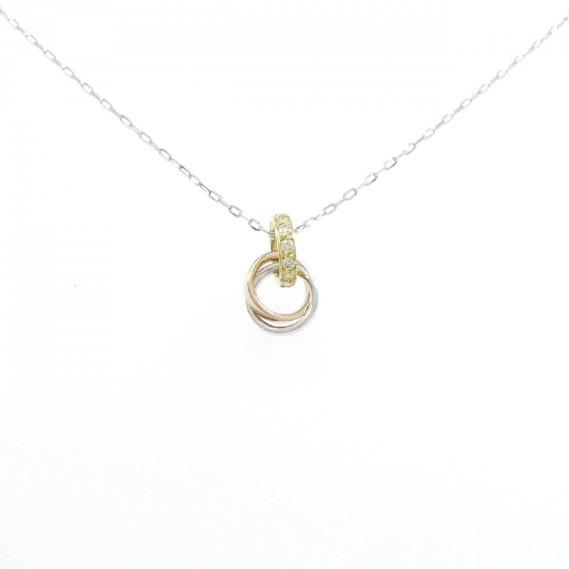 Dây chuyền kim cương ba màu K18 0.20CT - Hàng hiệu chính hãng 857504