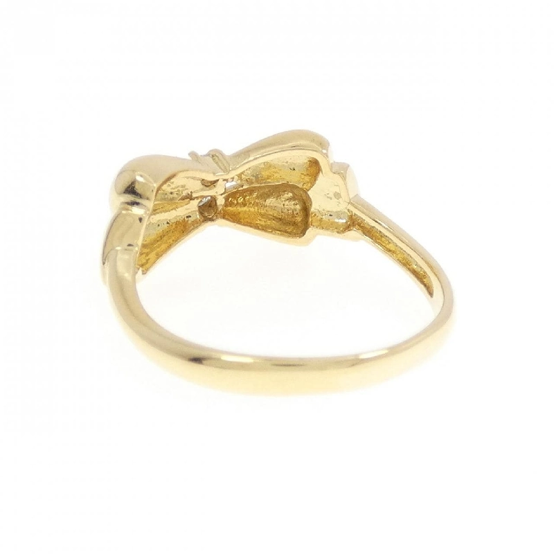 Nhẫn kim cương K18YG hình ruy băng 0.06CT 667449