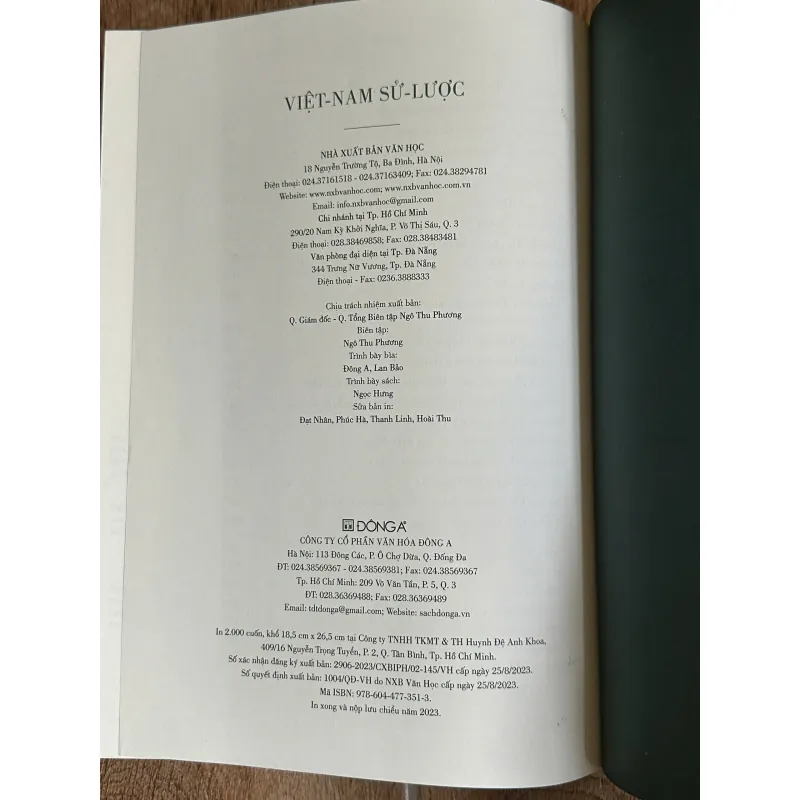 Việt Nam Sử Lược - Trần Trọng Kim (ấn bản kỉ niệm 100 năm xuất bản lần đầu - Đông A) 750284