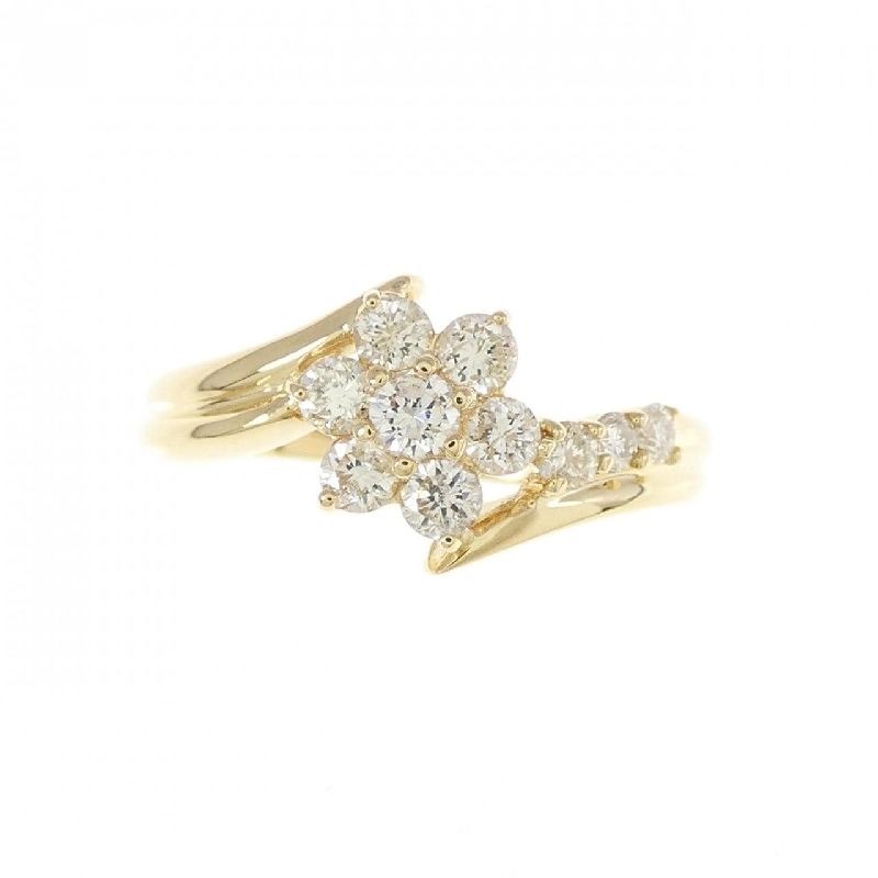 Nhẫn kim cương hoa K18YG 0.50CT 672385
