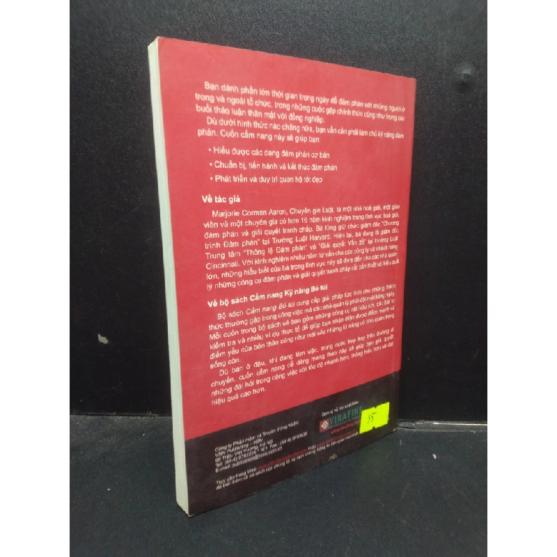 Cẩm nang bỏ túi: Đàm phán hiệu quả 2007 mới 80% bẩn nhẹ HCM1504 kỹ năng giao tiếp 138583