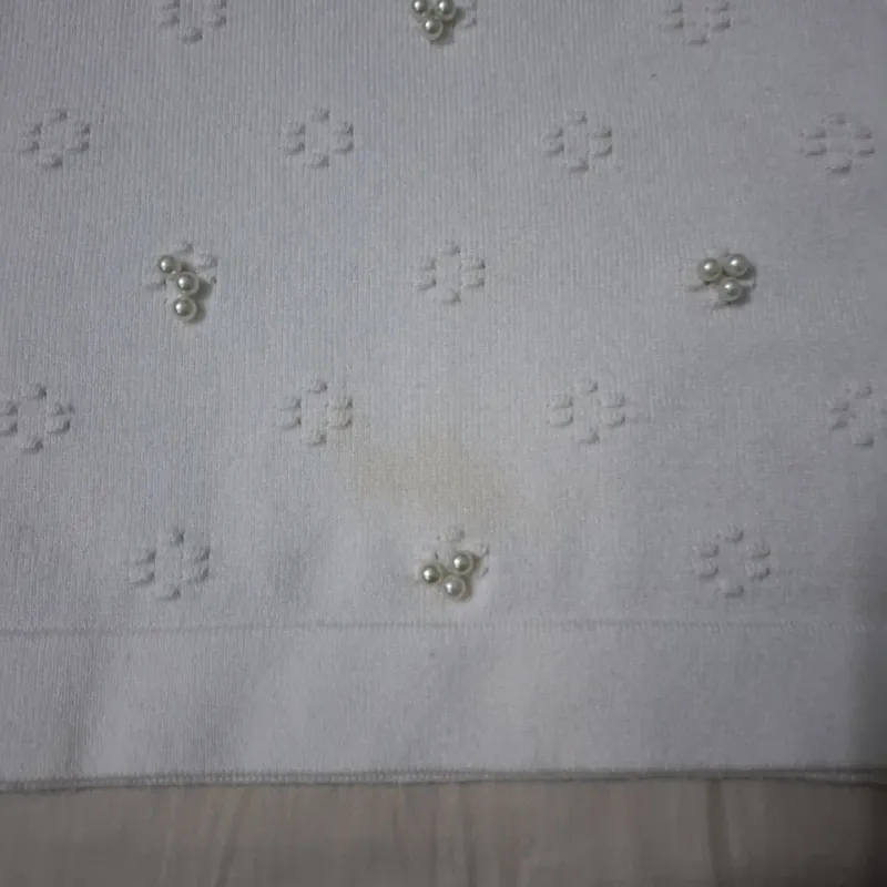 Đầm len đính đá màu trắng size S (44-50kg)  749162