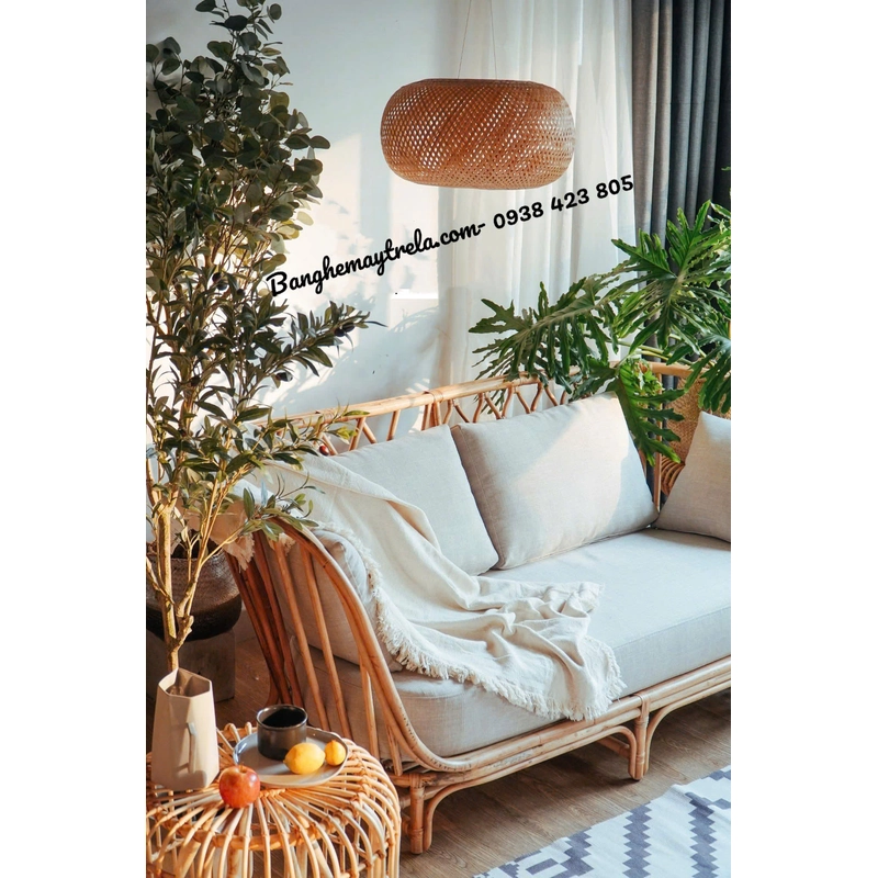 Ghế băng sofa mây tre đan 476907