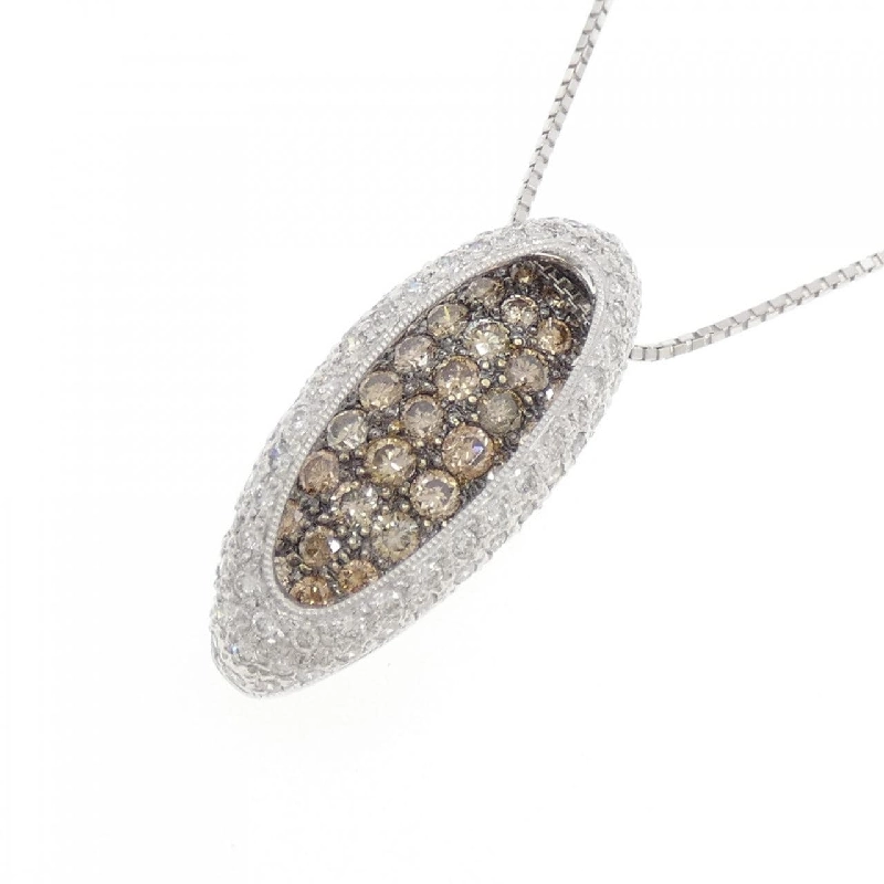 750WG/750BG/K18WG Pave Diamond Necklace 1.68CT - Hàng hiệu Chính hãng 860401