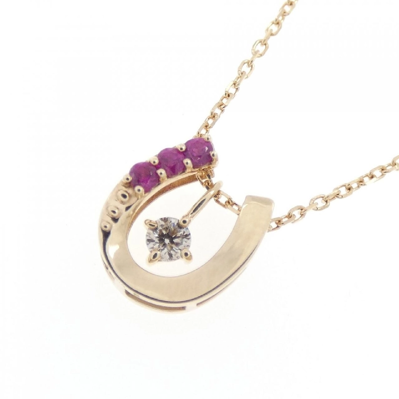 K10YG 2WAY Mặt dây chuyền Ruby - Hàng hiệu Chính hãng 861993