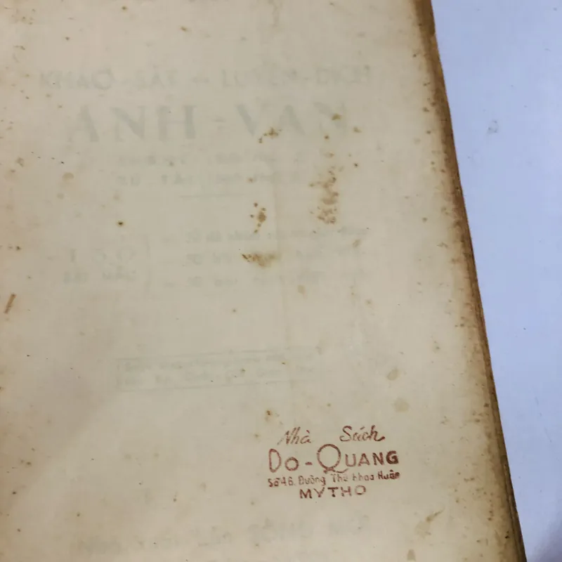 KHẢO SÁT VÀ LUYỆN DỊCH ANH VĂN – Gs. Nguyễn Văn Ngải - 243 trang, NXB: 1961 718086