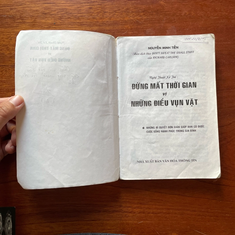 II Tựa sách: Đừng Mất Thời Gian Vì Những Điều Vụn Vặt - Richard Carlson - 2003 475481