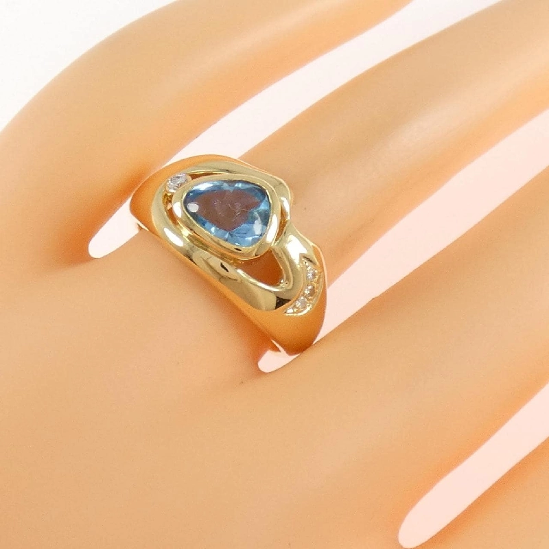 Nhẫn Blue Topaz K18YG - Hàng hiệu Authentic 853539