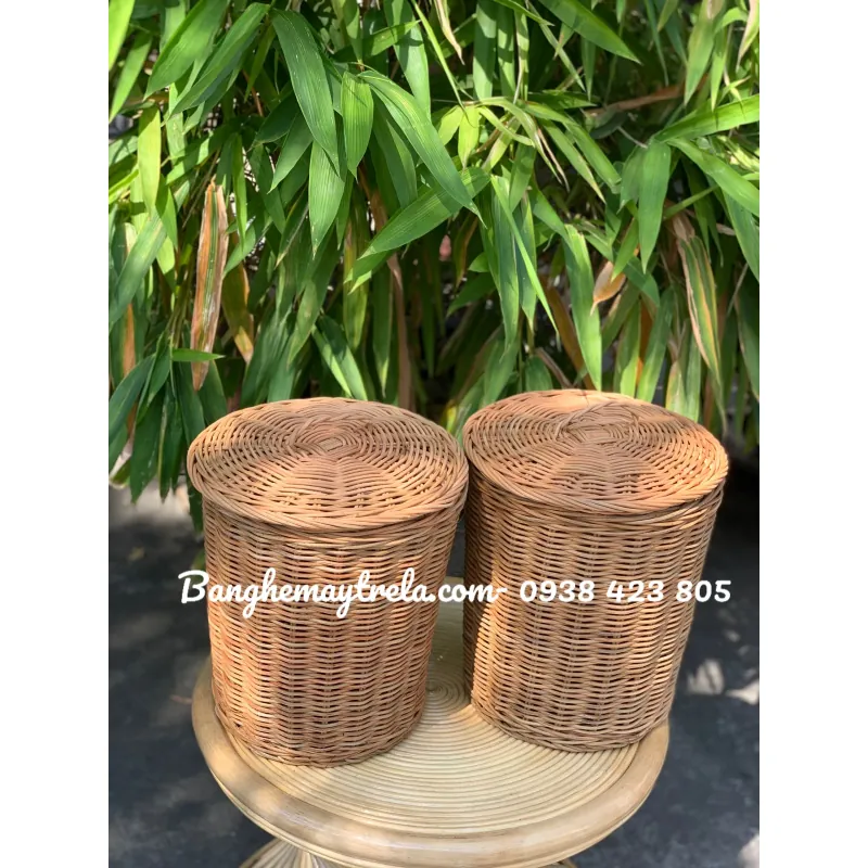 Sọt tròn đựng đồ mây tự nhiên 716524