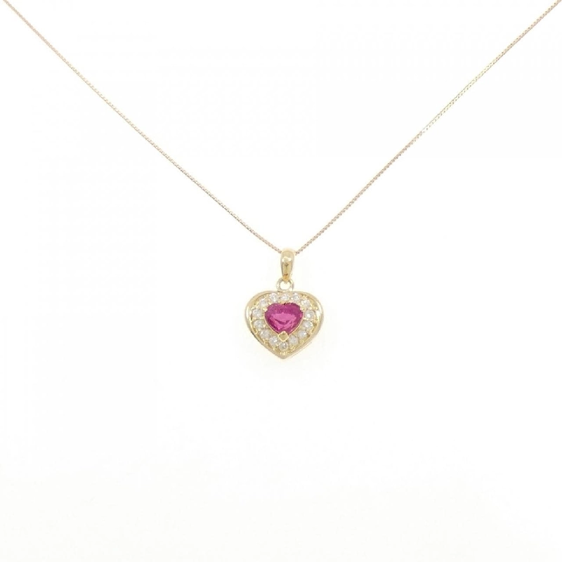 K18YG Dây chuyền hình trái tim Ruby 1.08CT - Hàng hiệu Chính hãng 862764