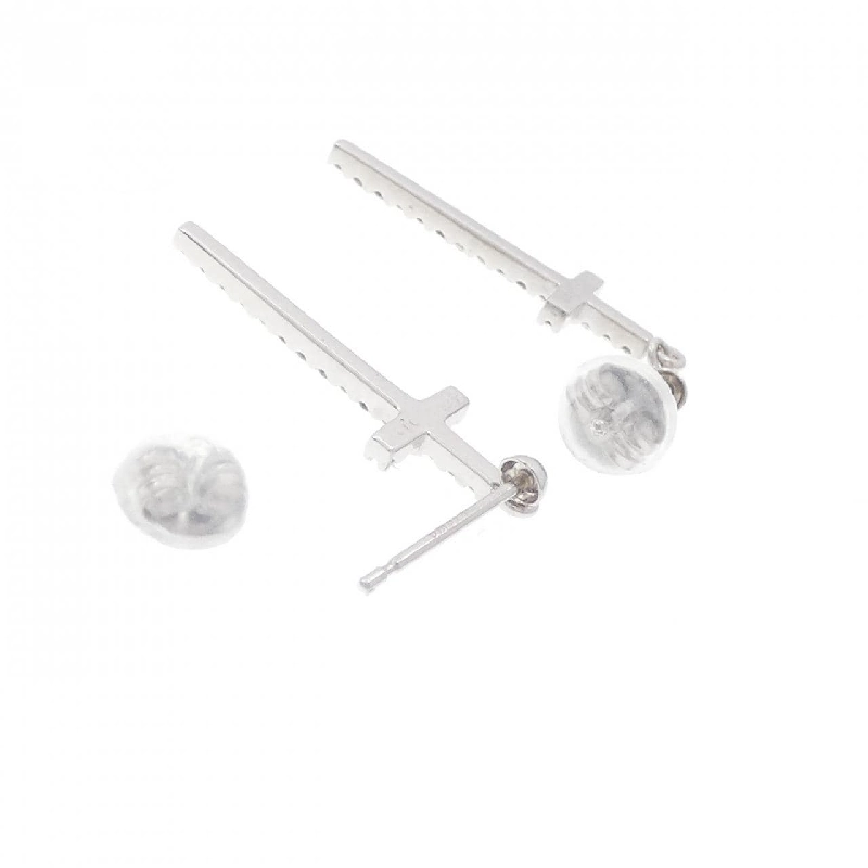 K18WG Bông tai kim cương chéo 0.24CT - Hàng hiệu Chính hãng 871603