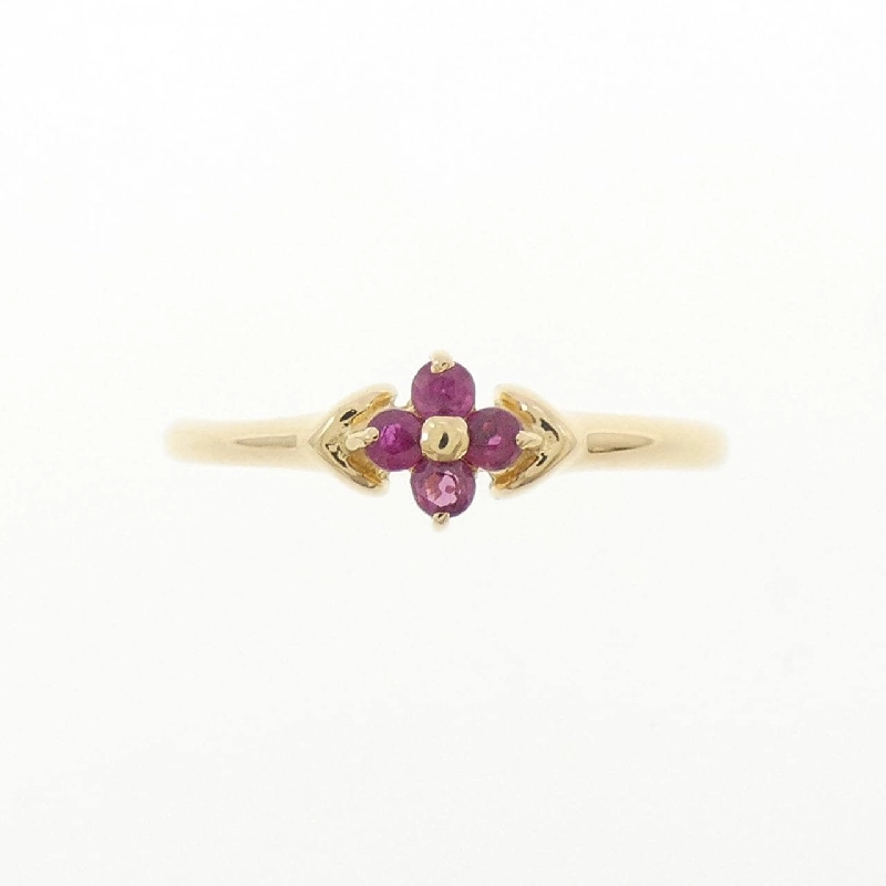 Nhẫn Ruby Hoa K18YG - Hàng hiệu Chính hãng 850321