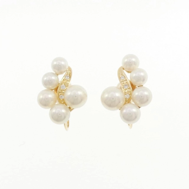 K18YG Bông tai ngọc trai Akoya - Hàng hiệu Authentic 872456