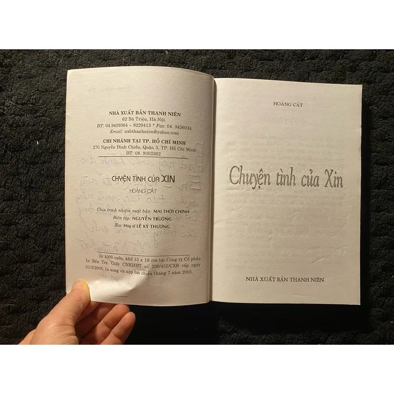 [chữ ký] Chuyện tình của Xin- tác giả Hoàng Cát, 1068026