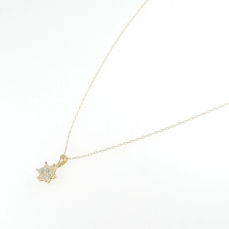 K18YG Hoa Nhẫn Kim Cương Dây Chuyền 0.50CT - Hàng hiệu Chính hãng 865497