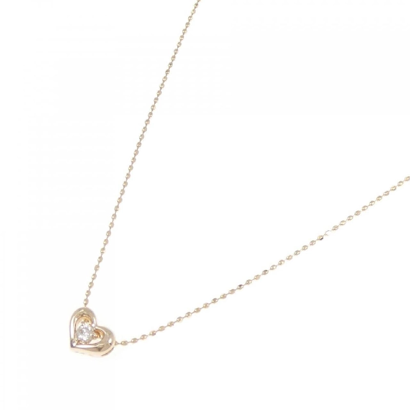 K18PG Dây chuyền hình trái tim kim cương 0.05CT - Hàng hiệu Chính hãng 861130