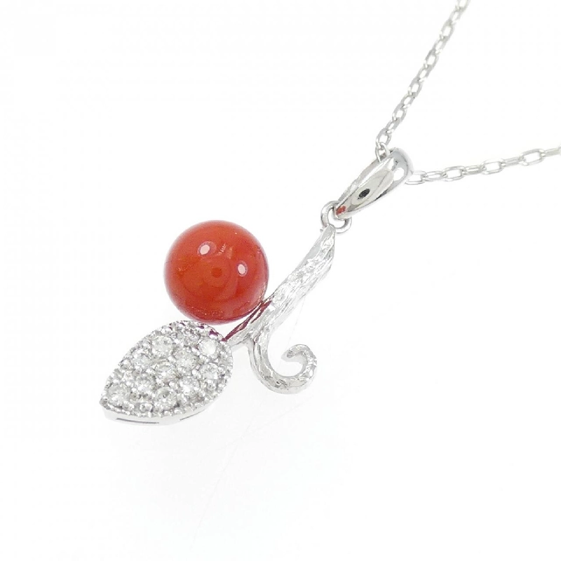 K18WG Đeo cổ san hô 6mm - Hàng hiệu Authentic 861718