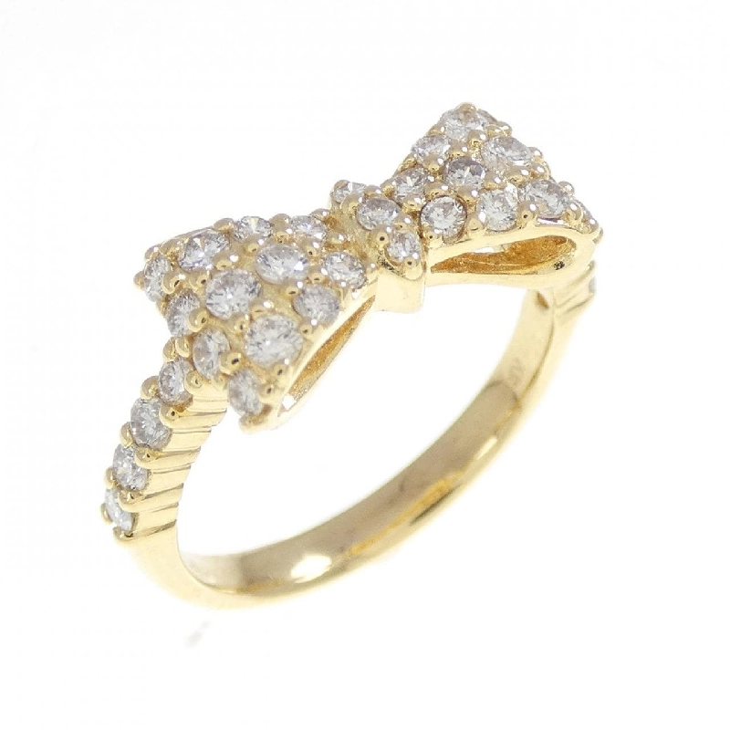 Nhẫn kim cương K18YG hình ruy băng 0.50CT - Hàng hiệu chính hãng 849986