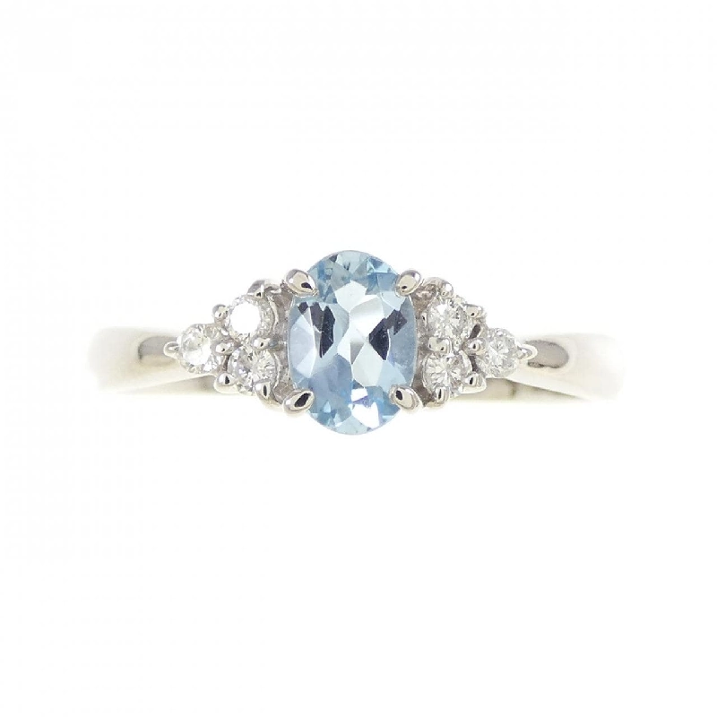 Nhẫn Aquamarine PT900 0.41CT - Hàng hiệu Chính hãng 848479