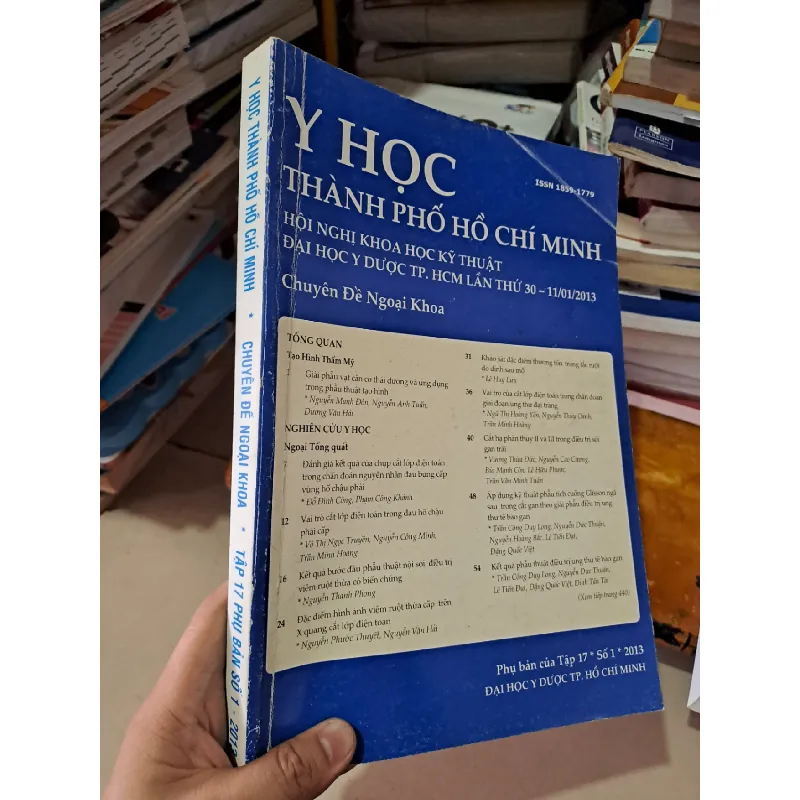 Hội nghị khoa học kỹ thuật đại học y dược TP.HCM lần thứ 30 - 11/01/2015 chuyên đề ngoại khoa phụ bản của tập 17 số 1 2013 HCM0808 TẠP CHÍ, THIẾT KẾ, THỜI TRANG Blogmeo21025 581889