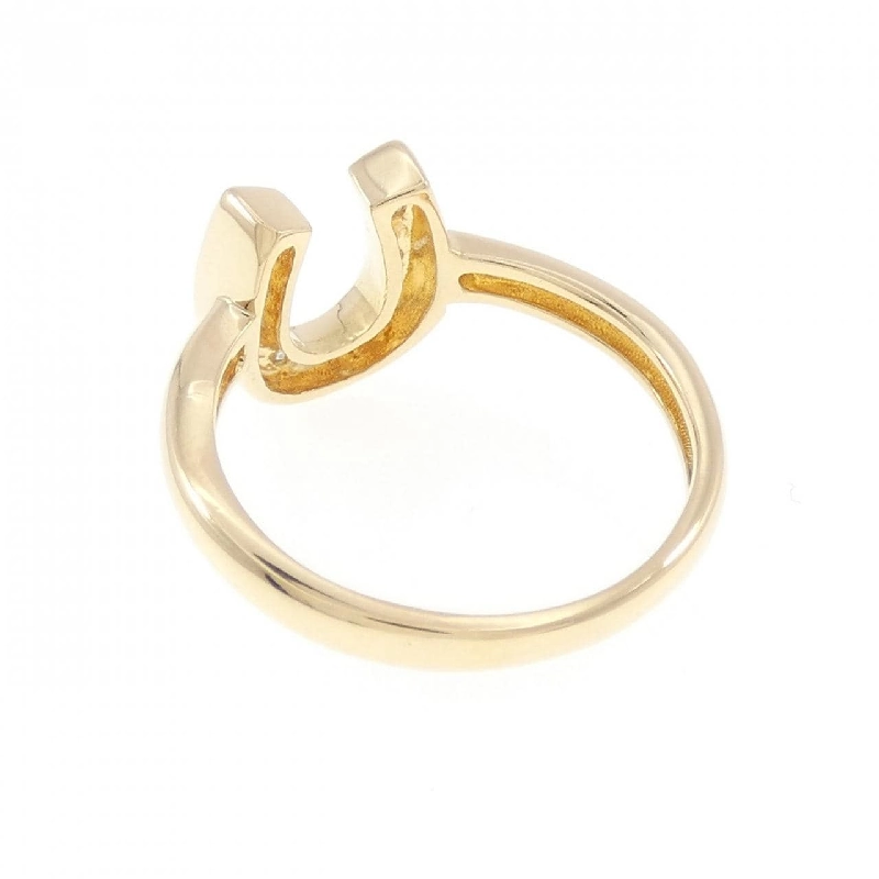 Nhẫn kim cương hình móng ngựa K18YG 667386