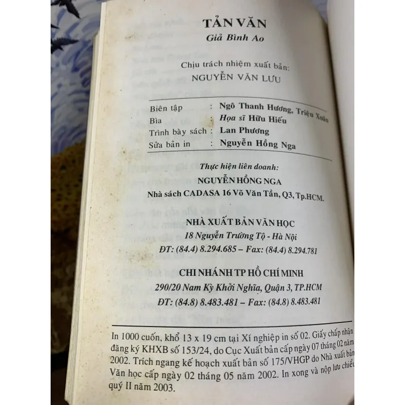 Tản Văn - Giả Bình Ao 760485