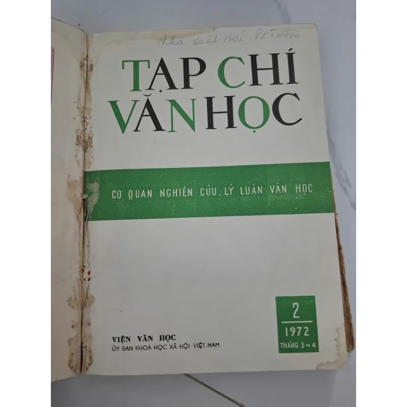 Tạp chí Văn học (Các số 1, 2, 3, 5 năm 1972) - Viện Văn học 931888