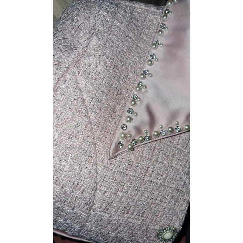 Set vest nữ phối đính ngọc trai và họa tiết tinh tế size M 746062