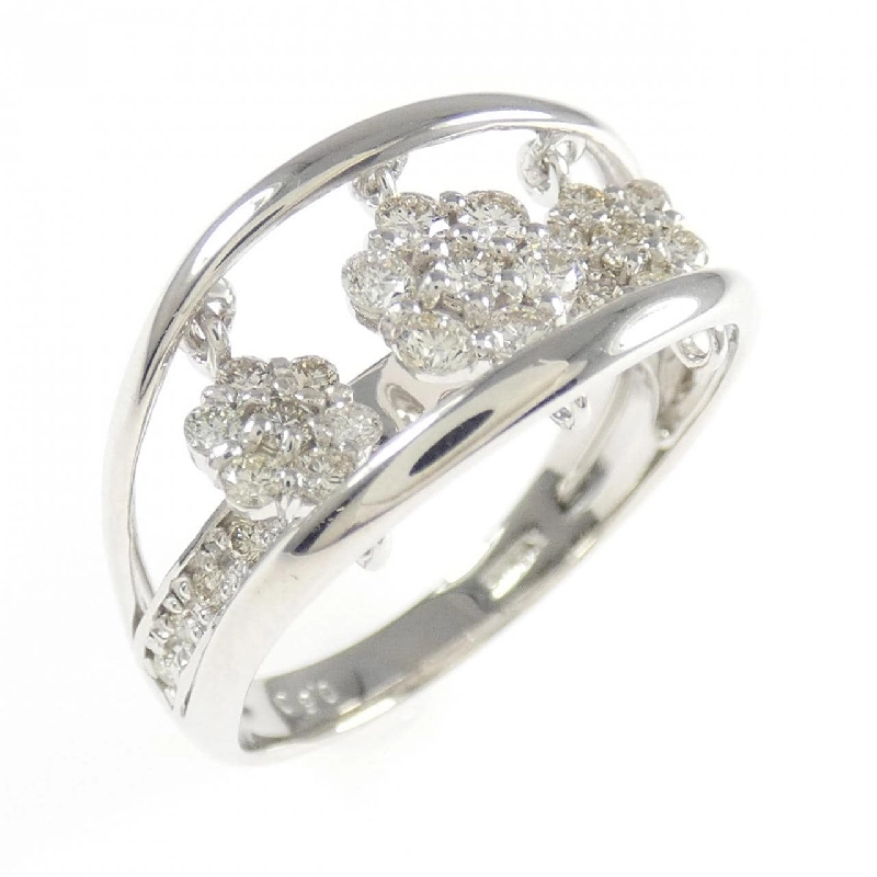 Nhẫn kim cương hoa K18WG 0.50CT - Hàng hiệu Authentic 854902