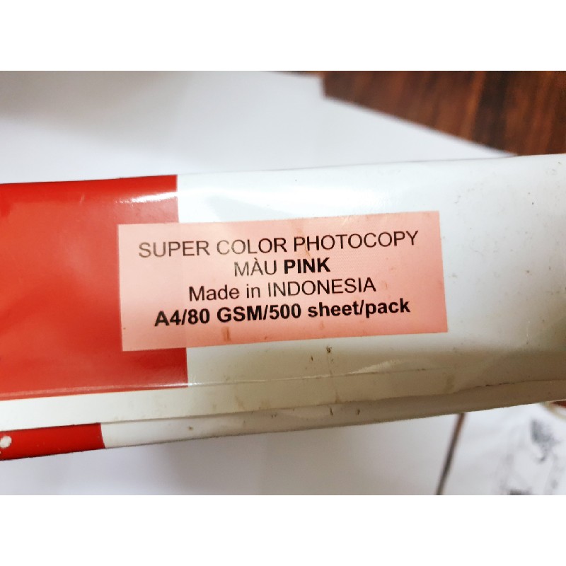 GIẤY A4 MÀU HỒNG 80GSM 71412