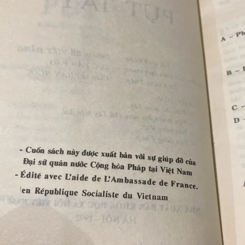PỤT TÀY - CHANT CULTUEL DE L'ETHNIE TÀY DU VIỆT NAM, song ngữ Việt - Pháp (XB 1992) 760239