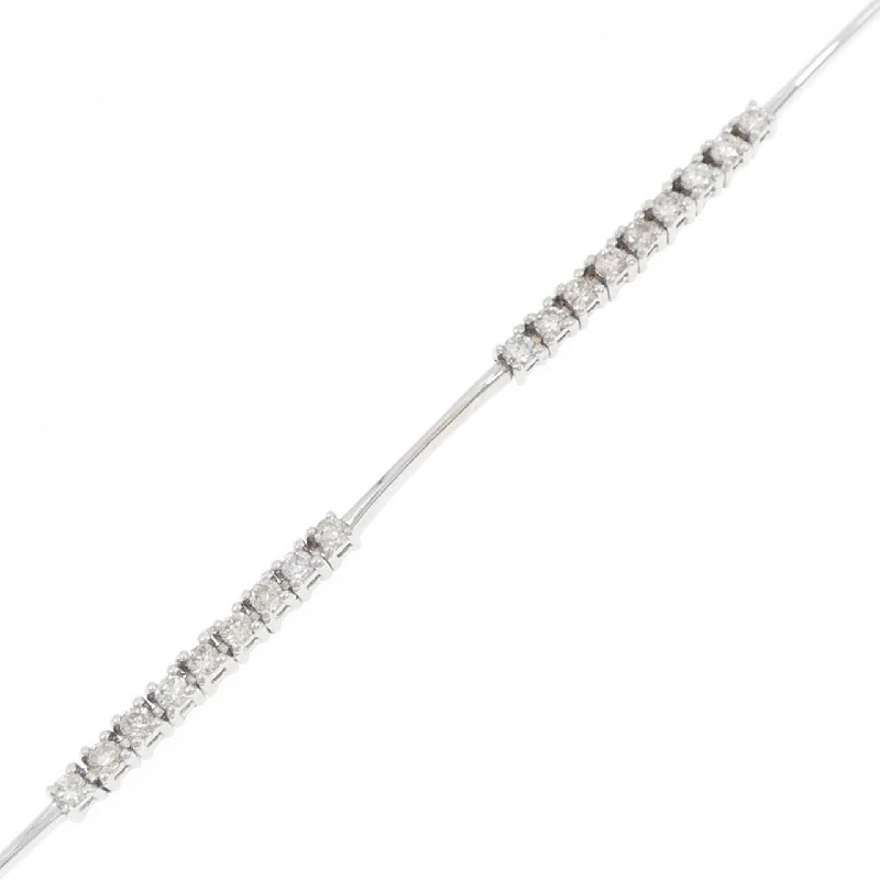 K18WG Vòng tay kim cương 1.00CT - Hàng hiệu Chính hãng 870802